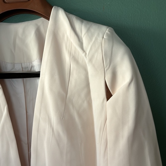 New women’s Sz L blush pink open front elegant classy formal cape blazer top - Picture 5 of 10